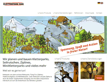 Tablet Screenshot of kletterpark.com